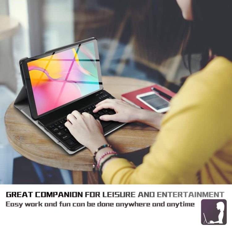 Ultra-thin Detachable Magnetic Bluetooth Keyboard Leather Tablet Case for Galaxy Tab A 8.0 2019 P200 / P205, with Holder