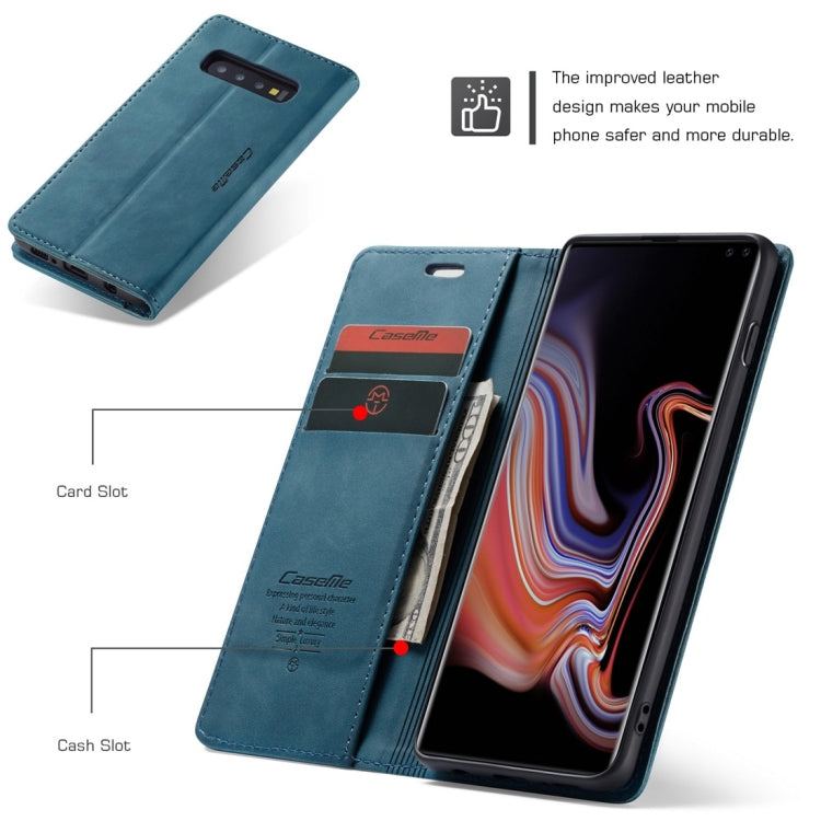 CaseMe-013 Multifunctional Retro Frosted Horizontal Flip Leather Case for Galaxy S10 Plus, with Card Slot & Holder & Wallet, For Galaxy S10 Plus