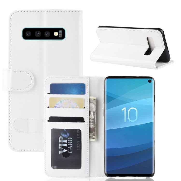 R64 Texture Single Fold Horizontal Flip Leather Case for Galaxy S10, with Holder & Card Slots & Wallet