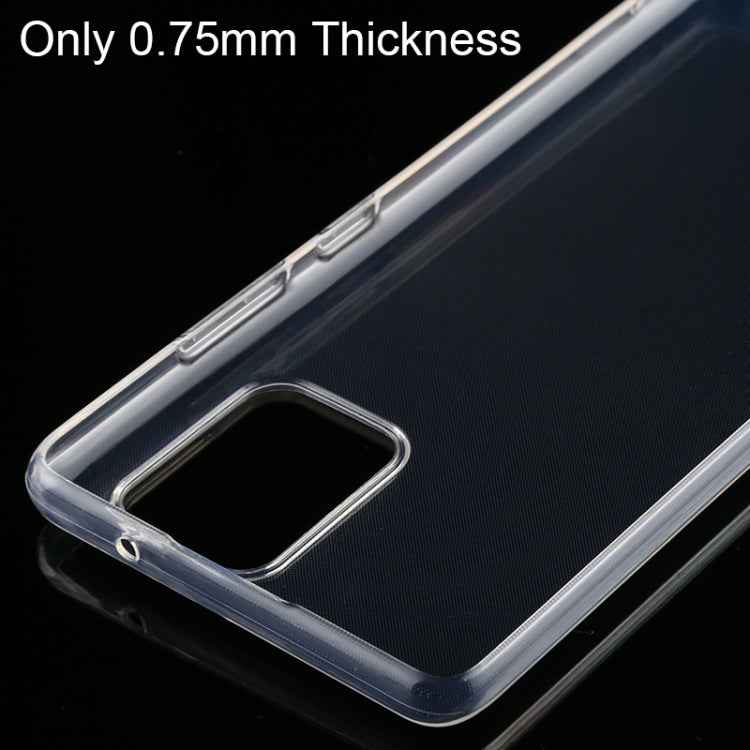 For Galaxy A91 0.75mm Ultrathin Transparent TPU Soft Protective Case