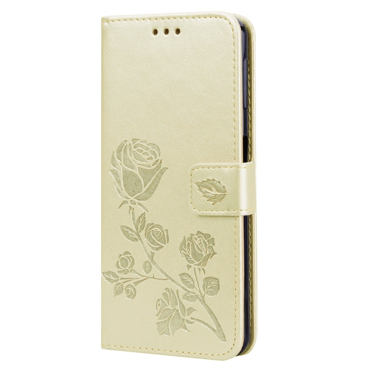Rose Embossed Horizontal Flip PU Leather Case for Samsung Galaxy A7 (2018) , with Holder & Card Slots & Wallet