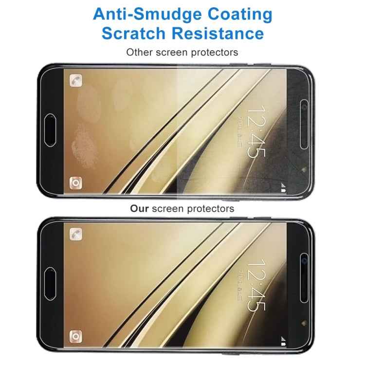 10 PCS 9H 2.5D Tempered Glass Film for Galaxy C7 (2017)