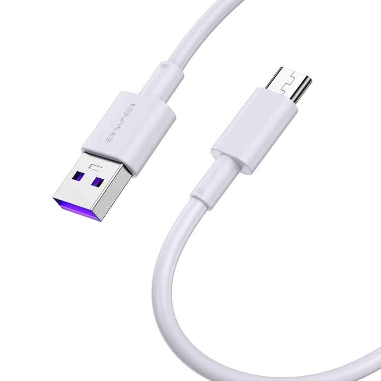 awei CL-77T 5A USB to USB-C / Type-C Interface Smart Fast Charge TPE Data Cable, Cable Length: 1m