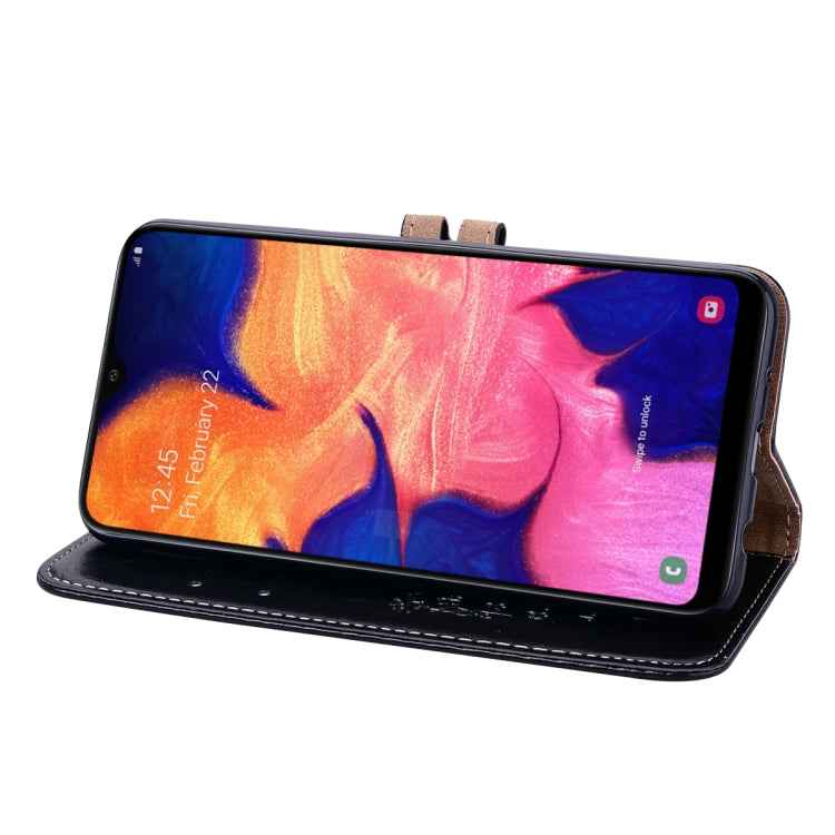 Business Style Oil Wax Texture Horizontal Flip Leather Case for Galaxy A10, with Holder & Card Slots & Wallet