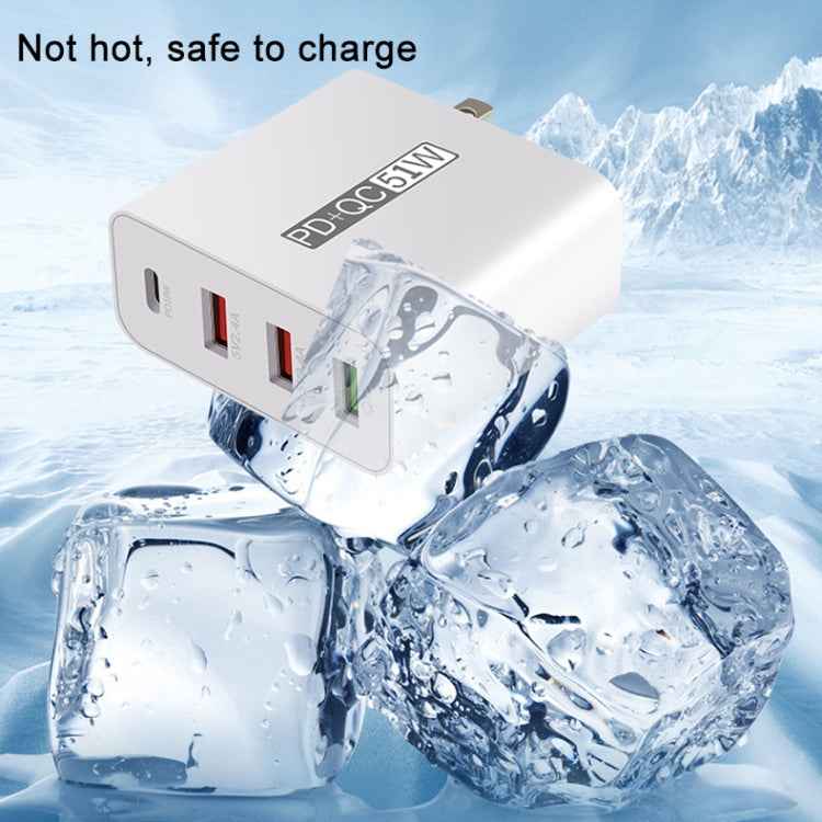 WLX-A6 4 Ports Quick Charging USB Travel Charger Power Adapter, AU Plug