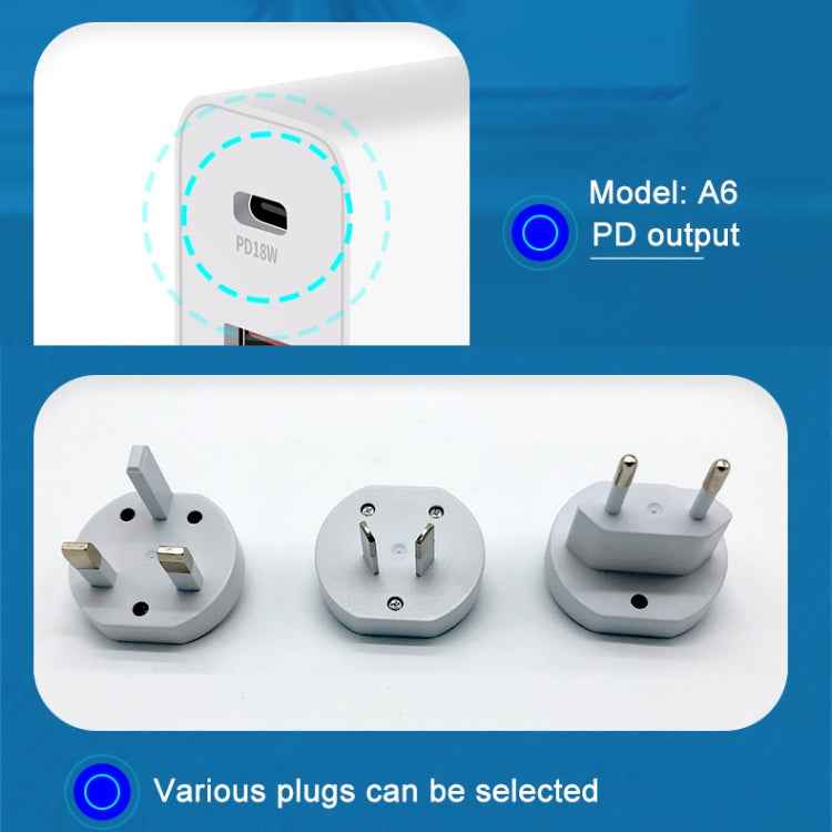 WLX-A6 4 Ports Quick Charging USB Travel Charger Power Adapter, AU Plug