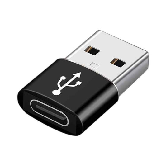 USB-C / Type-C Female to USB 2.0 Male Aluminum Alloy Adapter, Support Charging & Transmission