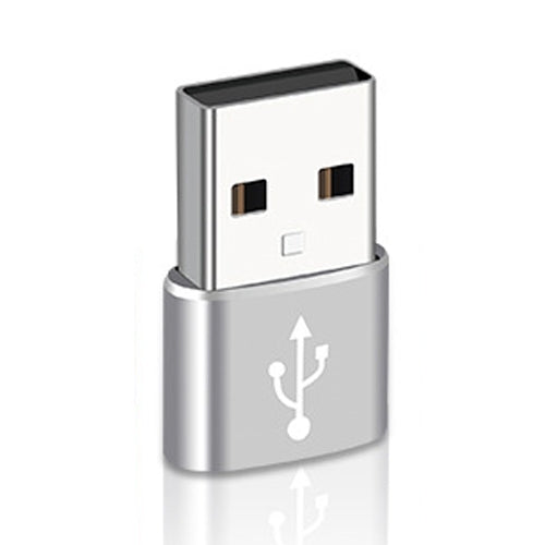 USB-C / Type-C Female to USB 2.0 Male Aluminum Alloy Adapter, Support Charging & Transmission, USB 2.0