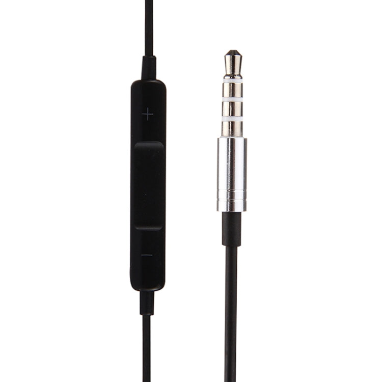 Black Wire Body 3.5mm In-Ear Earphone with Line Control & Mic for iPhone, Galaxy, Huawei, Xiaomi, LG, HTC and Other Smart Phones