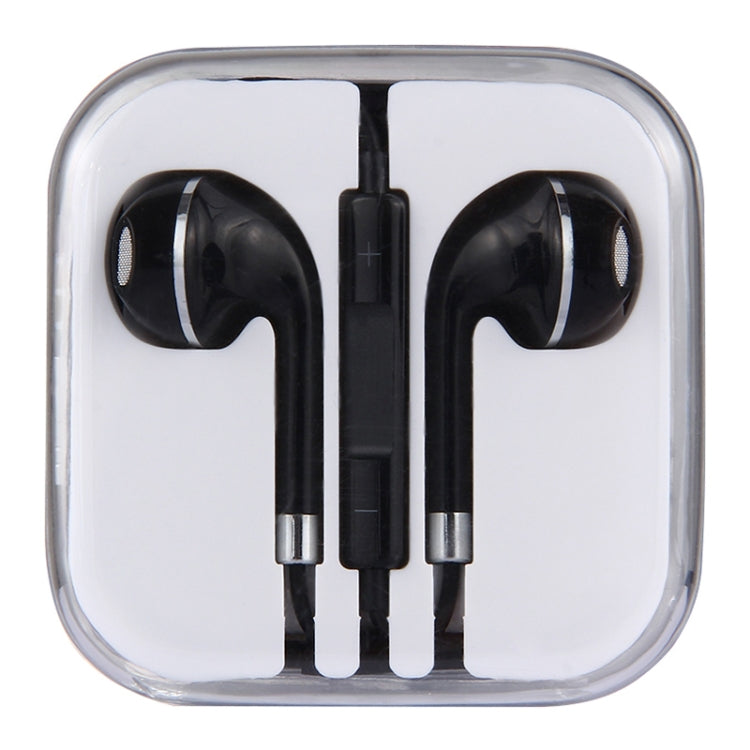 Black Wire Body 3.5mm In-Ear Earphone with Line Control & Mic for iPhone, Galaxy, Huawei, Xiaomi, LG, HTC and Other Smart Phones