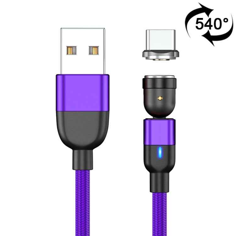 1m 3A Output USB to USB-C / Type-C 540 Degree Rotating Magnetic Data Sync Charging Cable