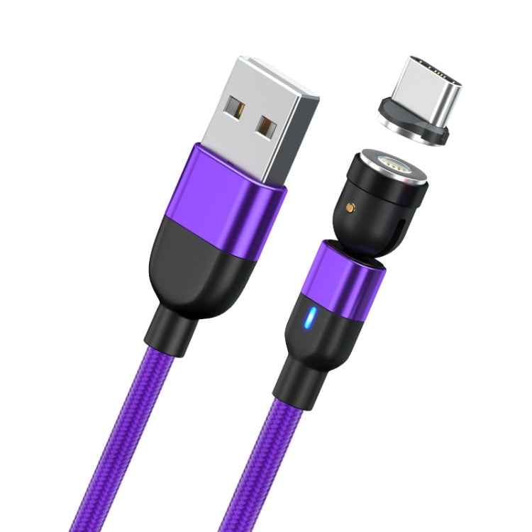 1m 3A Output USB to USB-C / Type-C 540 Degree Rotating Magnetic Data Sync Charging Cable