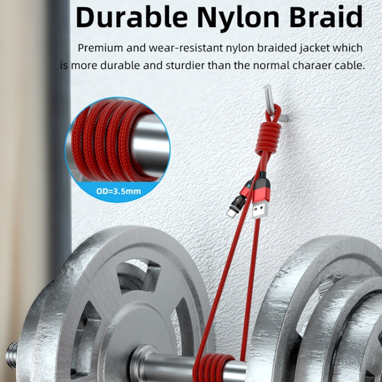 1m 3A Output USB to USB-C / Type-C 540 Degree Rotating Magnetic Data Sync Charging Cable, 1m Type-C