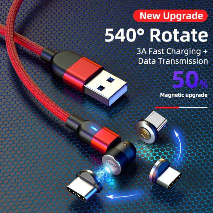 1m 3A Output USB to USB-C / Type-C 540 Degree Rotating Magnetic Data Sync Charging Cable