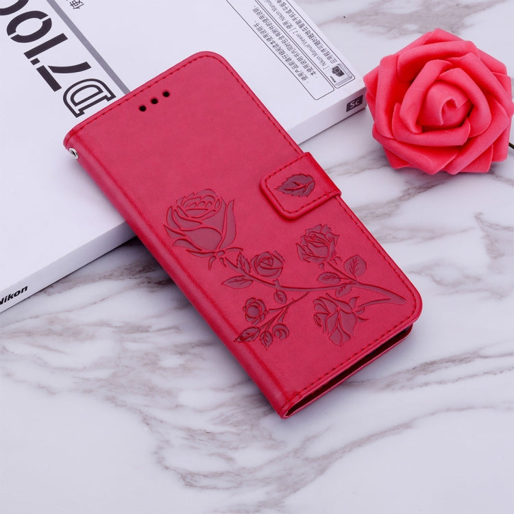 Rose Embossed Horizontal Flip PU Leather Case for Galaxy A40, with Holder & Card Slots & Wallet, For Samsung Galaxy A40