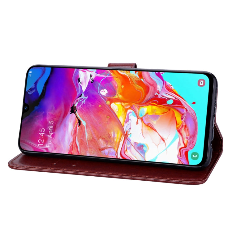 Rose Embossed Horizontal Flip PU Leather Case for Galaxy A70, with Holder & Card Slots & Wallet
