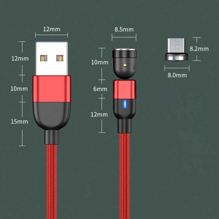 2m 3A Output USB to Micro USB 540 Degree Rotating Magnetic Data Sync Charging Cable