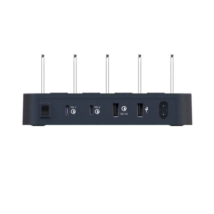 45W PD USB-C / Type-C + 18W PD USB-C / Type-C + 18W QC 3.0 USB + USB Ports Smart Charger with Detachable Bezel, UK Plug