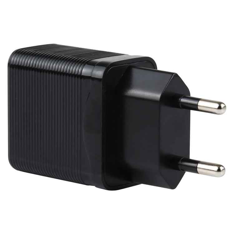 LZ-728 2 in 1 18W QC 3.0 USB Interface Travel Charger + USB to USB-C / Type-C Data Cable Set, EU Plug, Cable Length: 1m