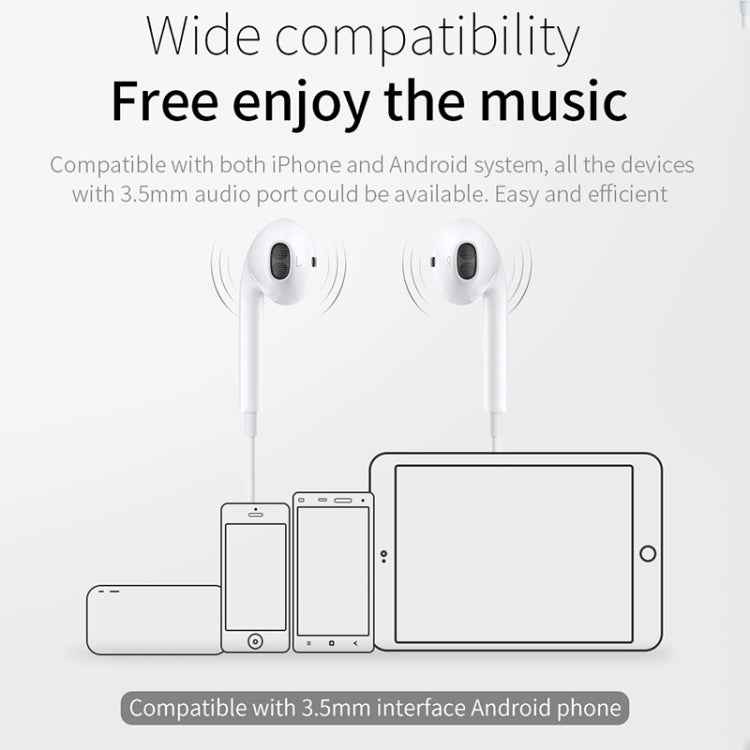 JOYROOM JR-EP1 1.2m 3.5mm Plug Wire Control In-Ear Earphone
