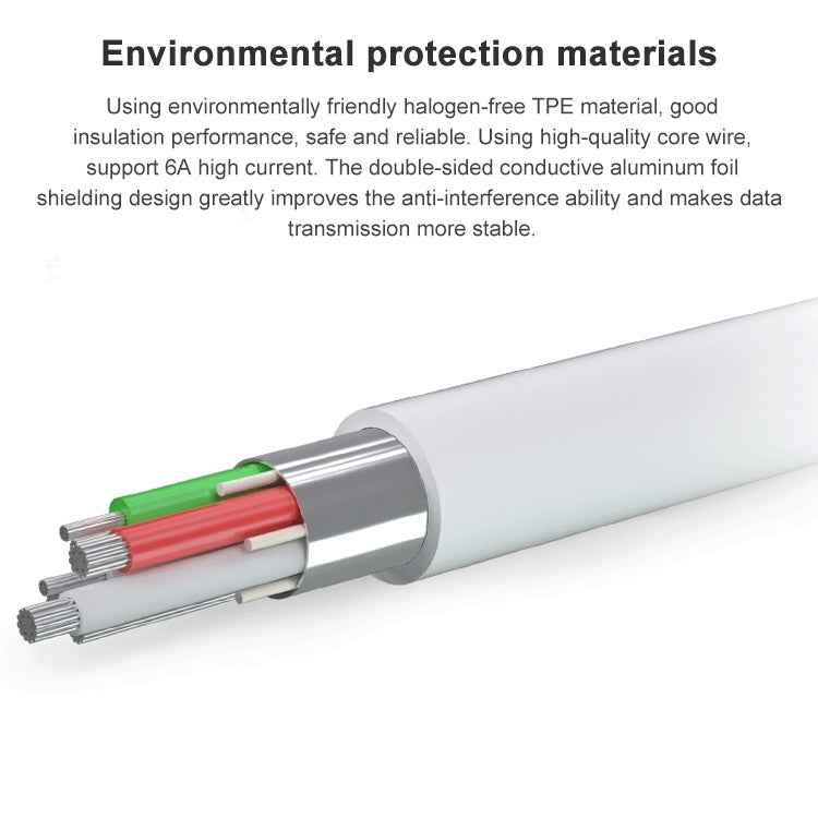 Original Honor AC790 6A USB to USB-C / Type-C Interface Charging and Transmission Data Cable, Cable Length: 1m