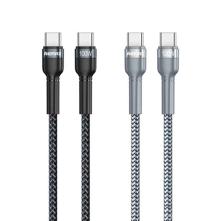 REMAX RC-172 Jany Series 1m PD100W Type-C to USB-C / Type-C Aluminum Alloy Braid Fast Charging Data Cable