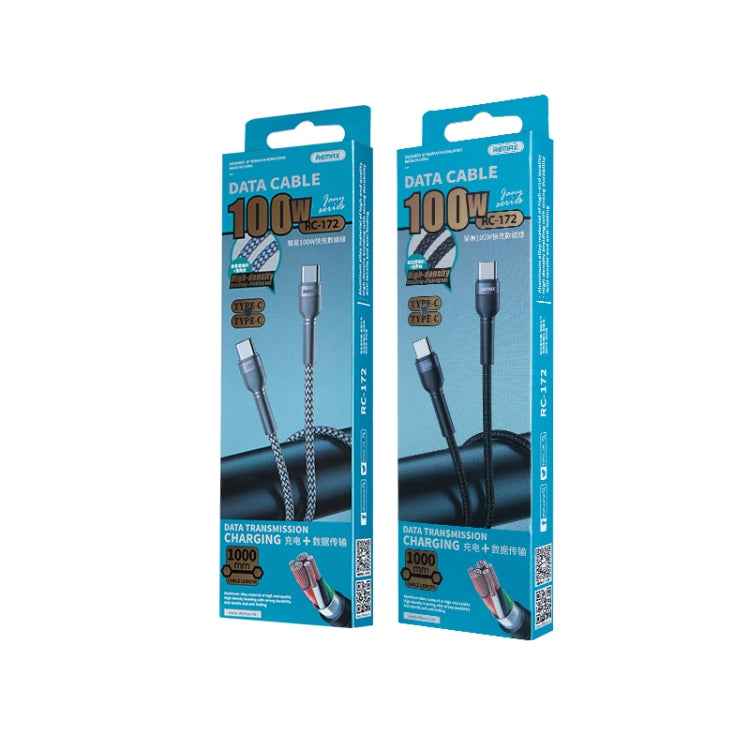 REMAX RC-172 Jany Series 1m PD100W Type-C to USB-C / Type-C Aluminum Alloy Braid Fast Charging Data Cable