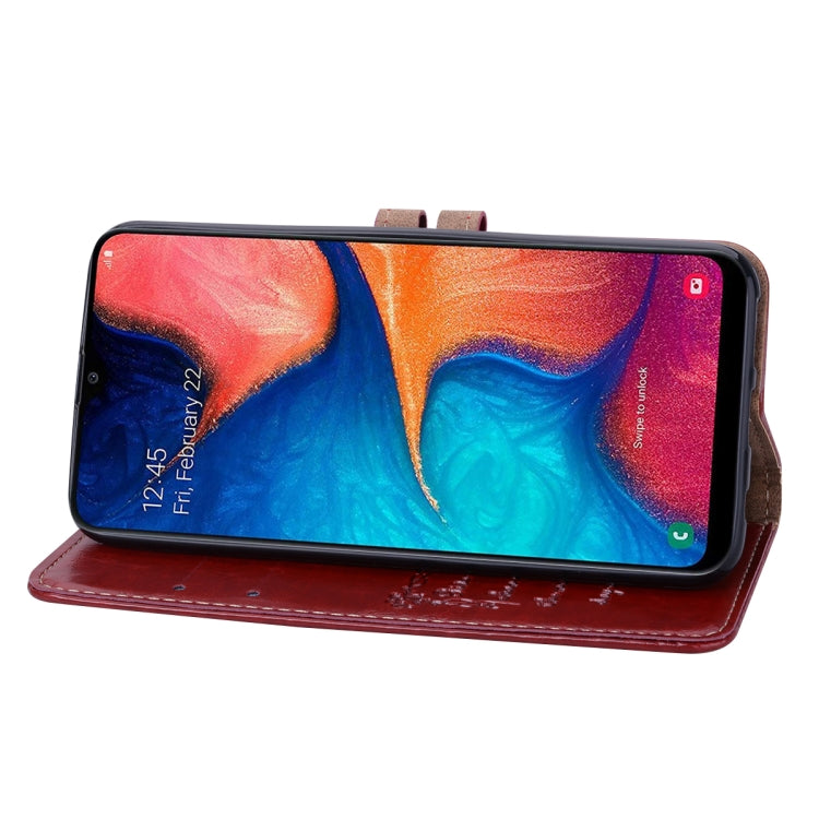 Business Style Oil Wax Texture Horizontal Flip Leather Case for Galaxy A20e, with Holder & Card Slots & Wallet, For Galaxy A20e