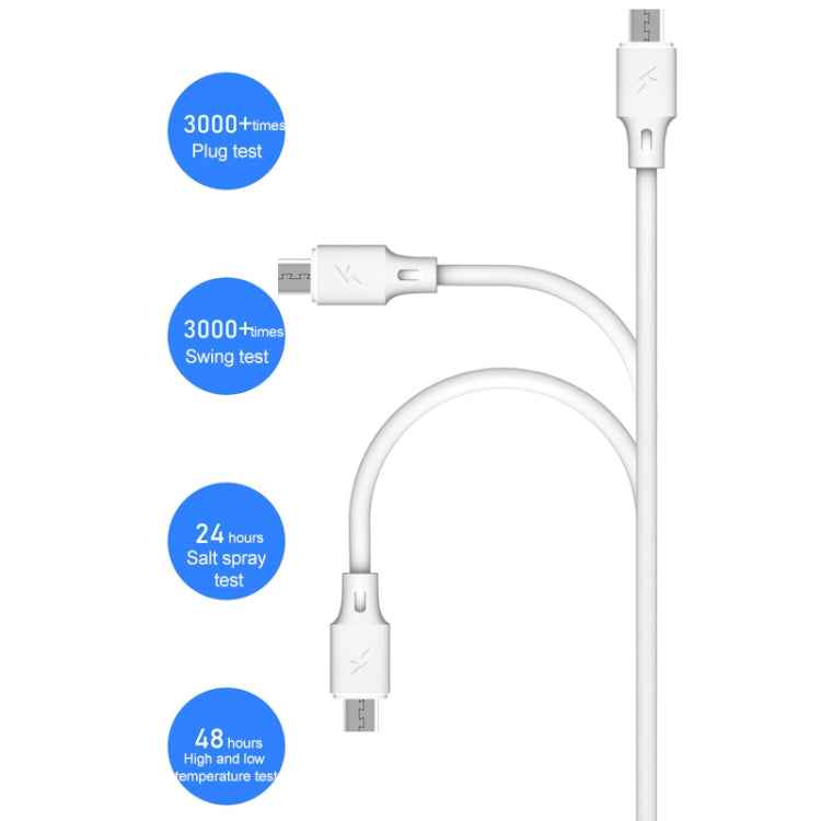 WK WDC-105m 2.4A Micro USB Full Speed Pro Charging Data Cable, Length: 25cm