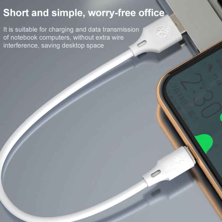 WK WDC-105m 2.4A Micro USB Full Speed Pro Charging Data Cable, Length: 25cm