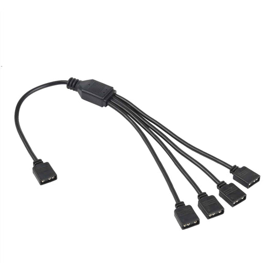 3 Pin 5V 1 to 4 Motherboard AURA RGB PC Cooling Extension Cable for Asus, 1 to 4