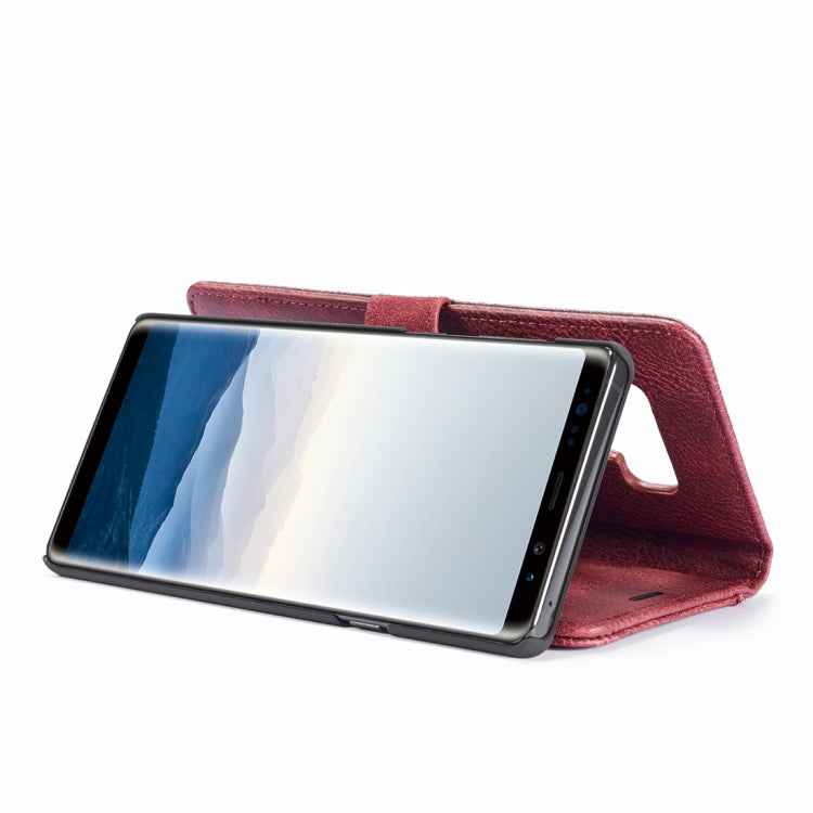 DG.MING Crazy Horse Texture Flip Detachable Magnetic Leather Case for Galaxy Note 9, with Holder & Card Slots & Wallet