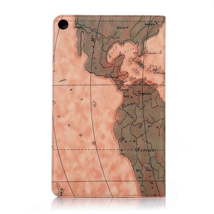 Map Texture Horizontal Flip Leather Case for Galaxy Tab A 10.1 (2019) T510 / T515,  with Holder & Card Slots & Wallet, Random Texture Delivery