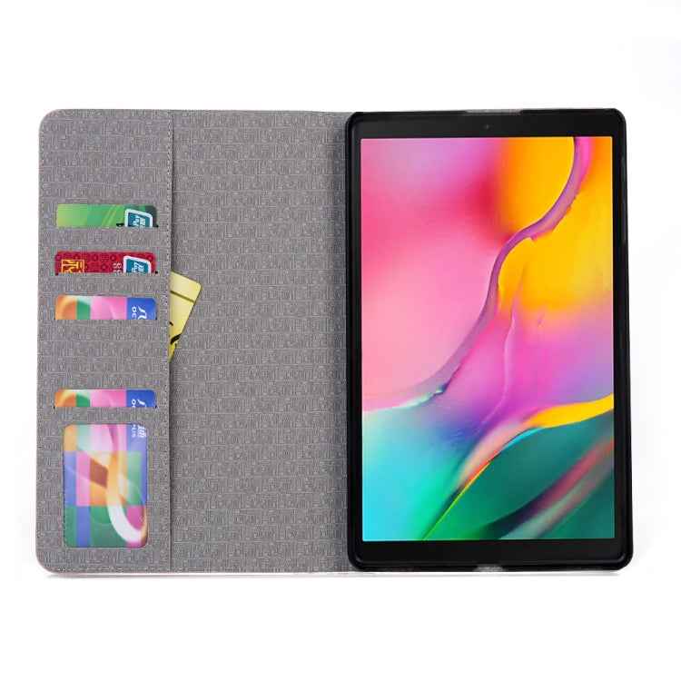 Map Texture Horizontal Flip Leather Case for Galaxy Tab A 10.1 (2019) T510 / T515,  with Holder & Card Slots & Wallet, Random Texture Delivery