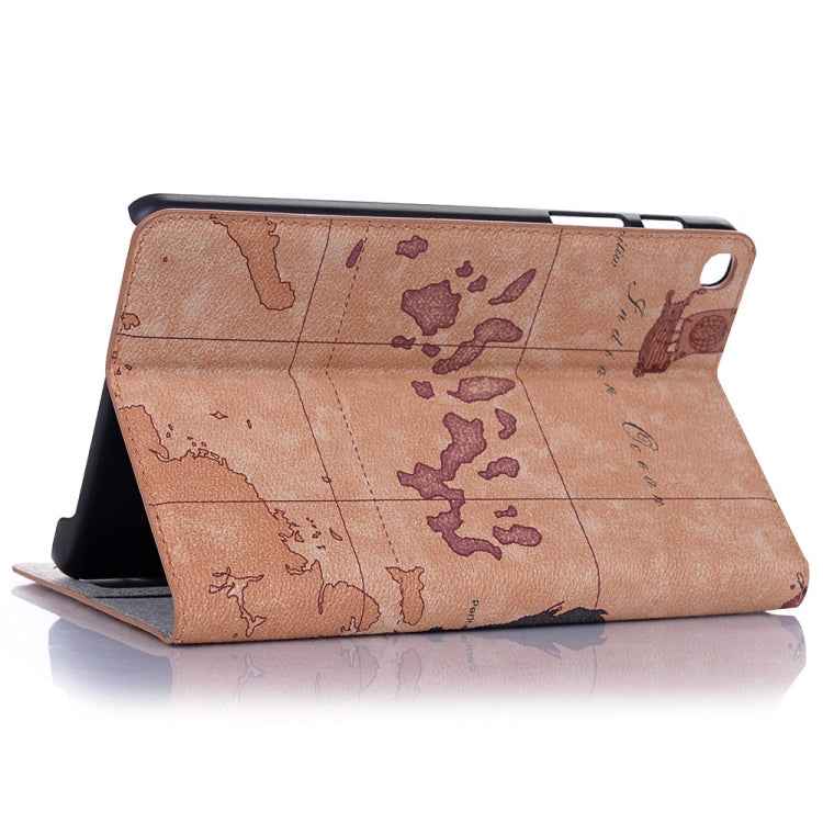 Map Texture Horizontal Flip Leather Case for Galaxy Tab A 8 (2019) P200 / P205,  with Holder & Card Slots & Wallet, Random Texture Delivery
