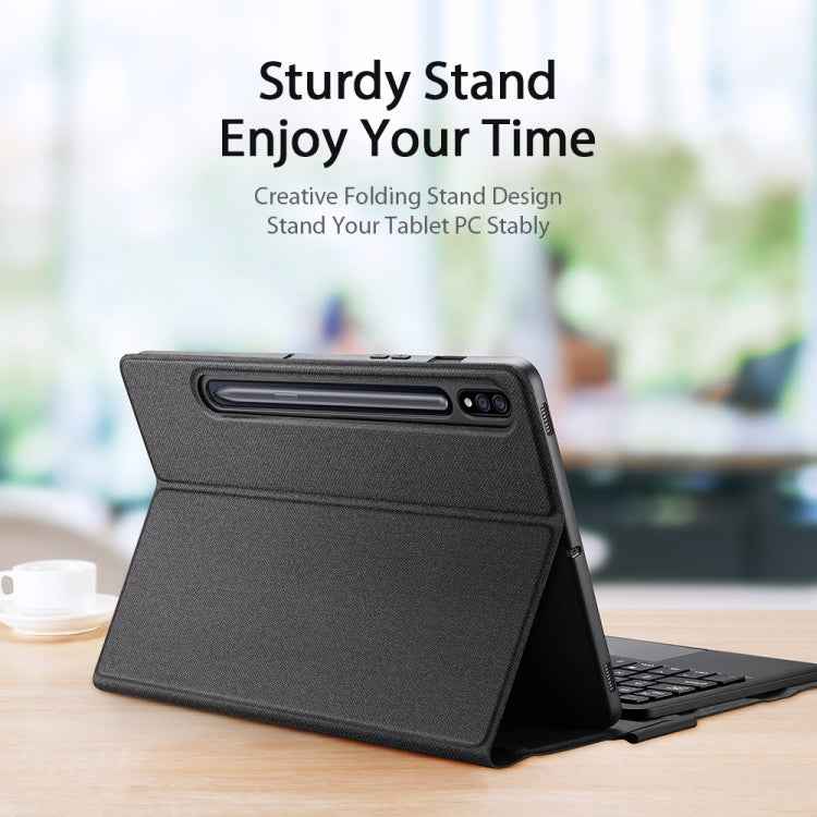 DUX DUCIS Detachable Bluetooth Keyboard Ultrathin Flip Leather Tablet Case for Samsung Galaxy Tab S8 (X700/X706) / S7 (T870/T875/T876B)