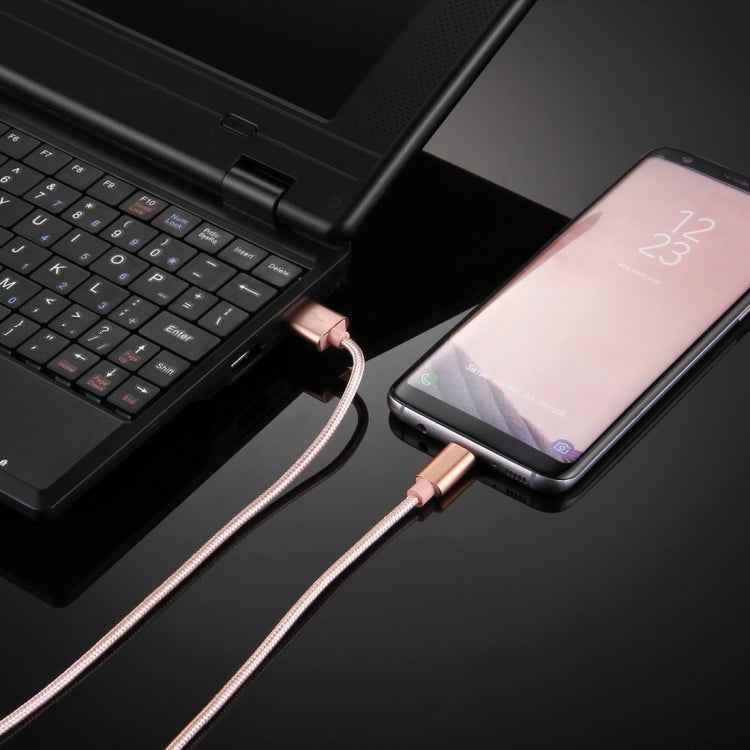 Knit Texture USB to USB-C / Type-C Data Sync Charging Cable, Cable Length: 1m, 3A Total Output, 2A Transfer Data