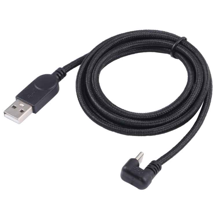 U-shaped USB-C / Type-C Male to USB Male Nylon Braid Charge Data Cable
