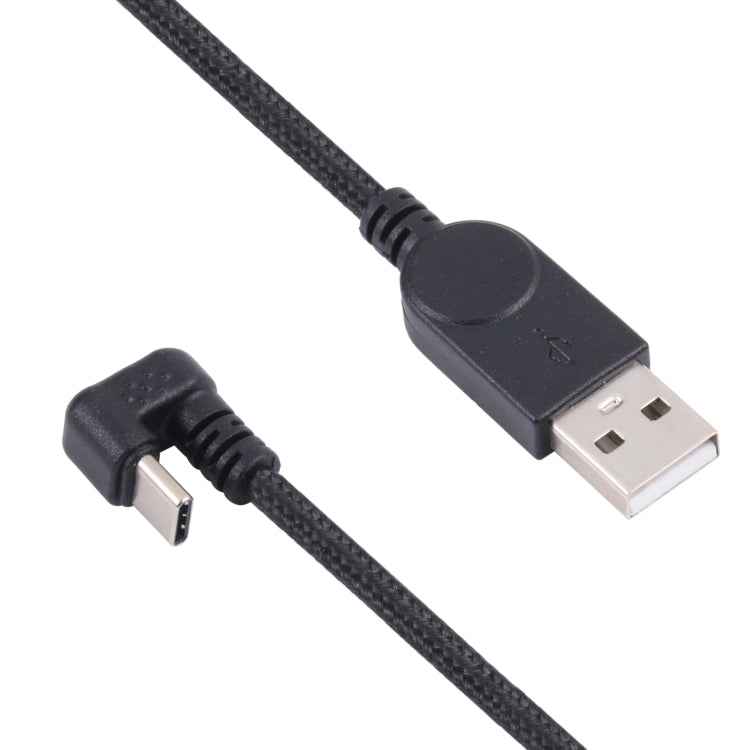 U-shaped USB-C / Type-C Male to USB Male Nylon Braid Charge Data Cable
