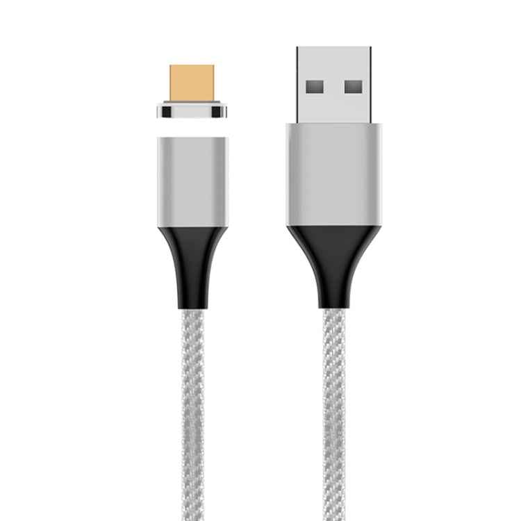 M11 3A USB to Micro USB Nylon Braided Magnetic Data Cable, Cable Length: 1m