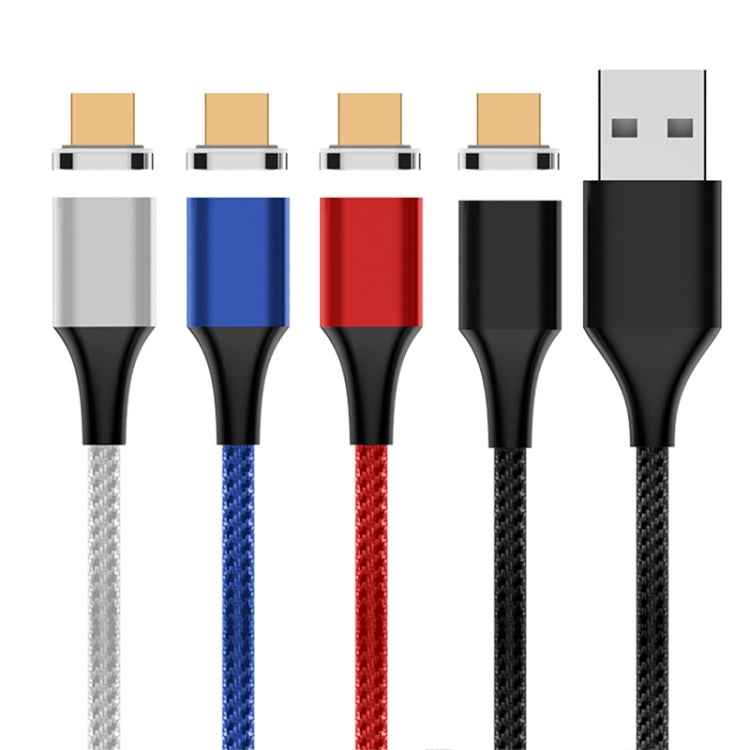 M11 3A USB to Micro USB Nylon Braided Magnetic Data Cable, Cable Length: 1m