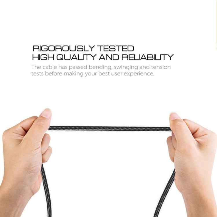 1m 2A Output USB to USB-C / Type-C Nylon Weave Style Data Sync Charging Cable