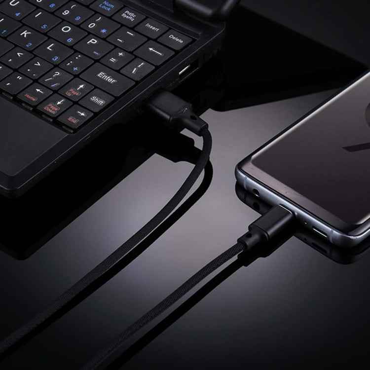 1m 2A Output USB to USB-C / Type-C Nylon Weave Style Data Sync Charging Cable