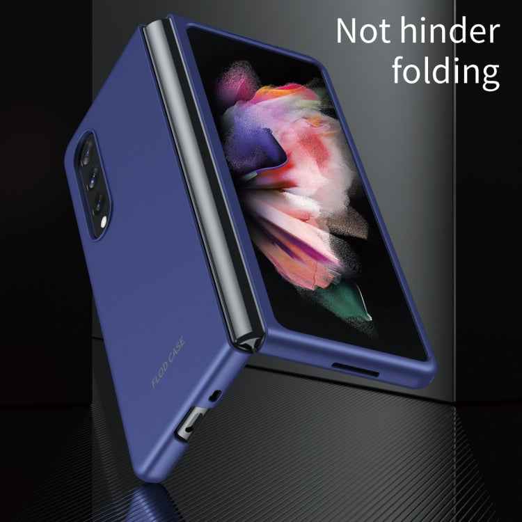 For Samsung Galaxy Z Fold3 5G Skin Feel Frosted Electroplating Foldable PC Protective Case