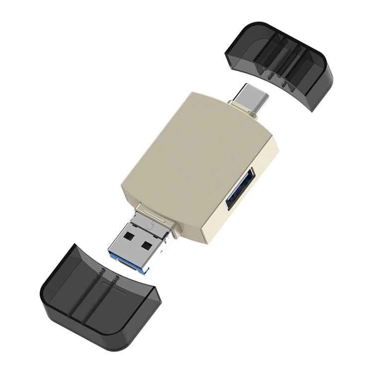 3 in 1 USB-C / Type-C to USB + Micro USB OTG Adapter TF / SD Card Card Reader
