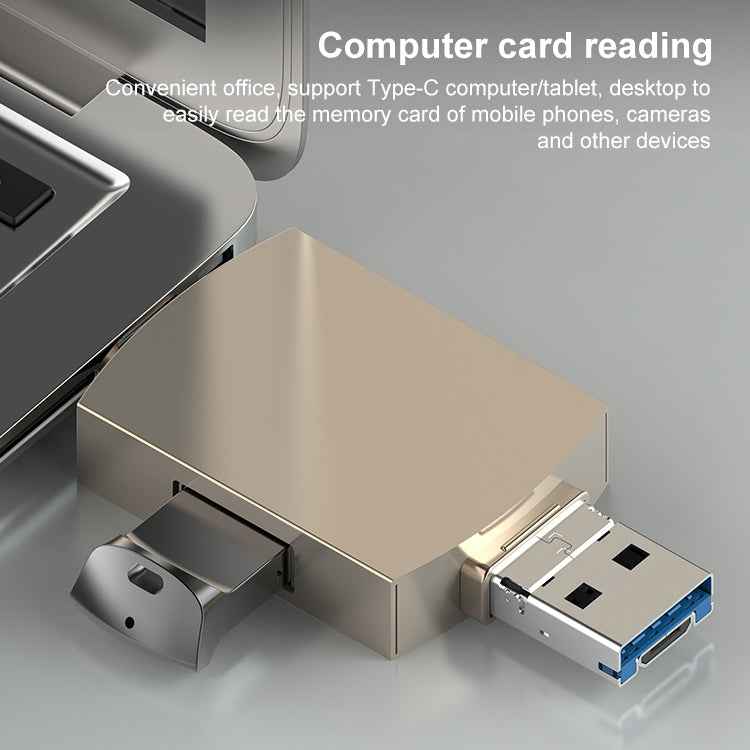 3 in 1 USB-C / Type-C to USB + Micro USB OTG Adapter TF / SD Card Card Reader