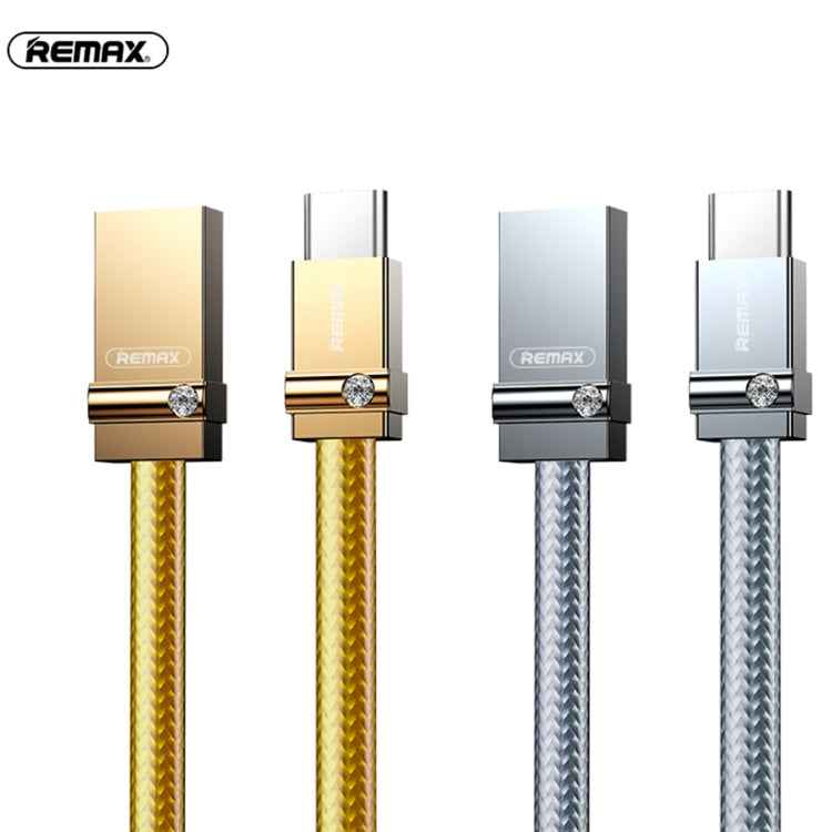 REMAX RC-091a 2.4A USB to USB-C / Type-C Golden Diamond Data Sync Charging Cable, Cable Length: 1m