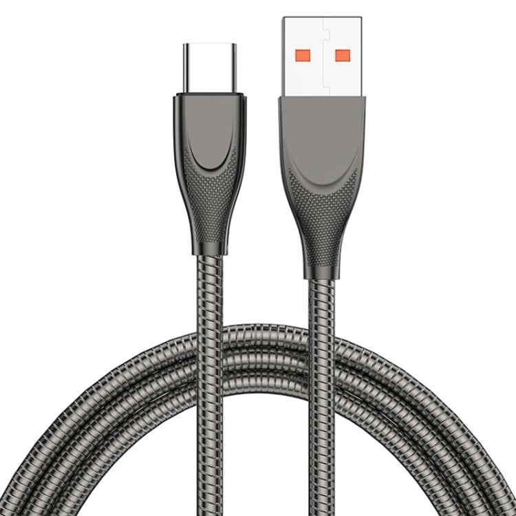 ADC-009 USB to USB-C / Type-C Zinc Alloy Hose Fast Charging Data Cable, Cable Length: 1m