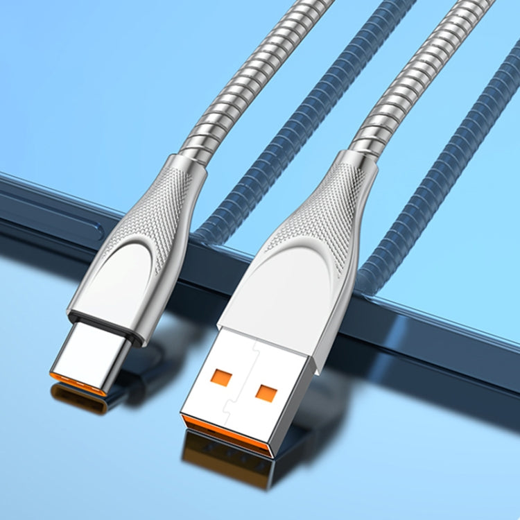 ADC-009 USB to USB-C / Type-C Zinc Alloy Hose Fast Charging Data Cable, Cable Length: 1m, USB to USB-C / Type-C