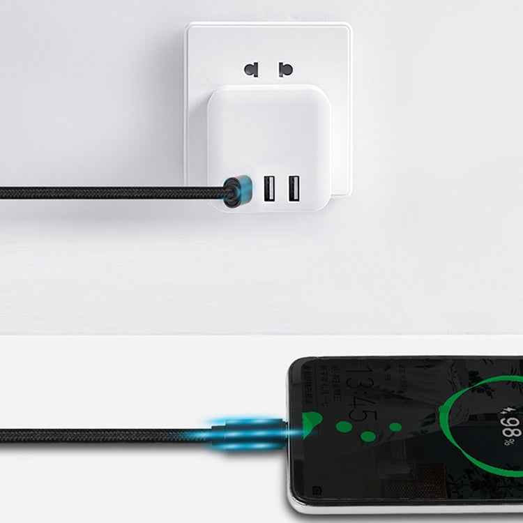 60W PD USB-C / Type-C Male to USB-C / Type-C Male Braided Data Cable, Cable Length: 1m